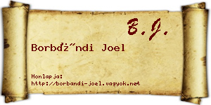 Borbándi Joel névjegykártya
